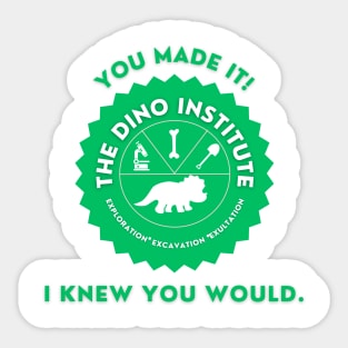 The Dino Institute - Dinosaur Sticker